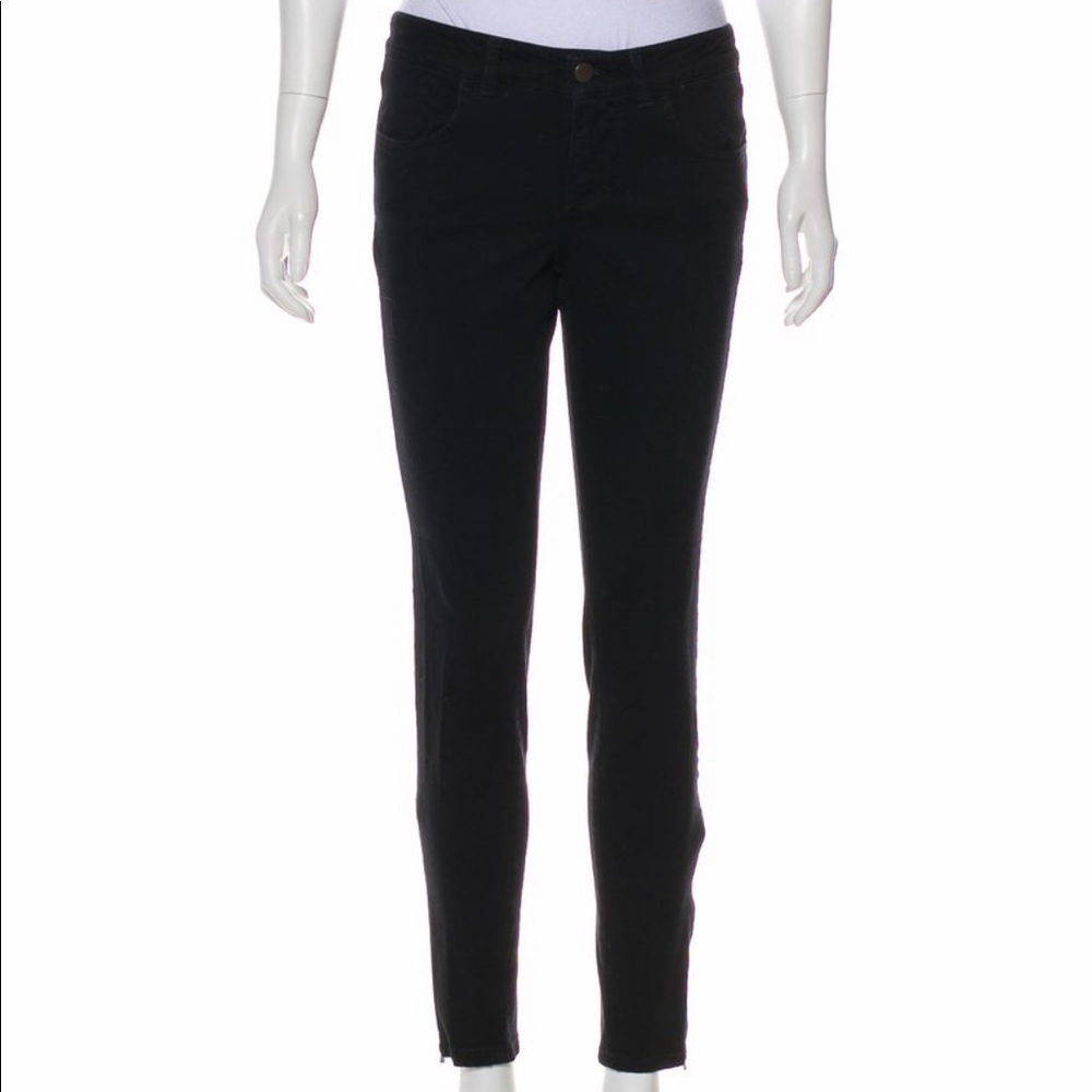 Stella McCartney Mid-Rise Skinny Leg Black Jeans